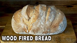 How To Make Very Simple Bread Recipe  Baking Bread In The Wood Fired Pizza Oven [upl. by Jarrow170]