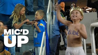 Mic’d Up Game Day With King Aidan  LA Chargers [upl. by Barbarese]