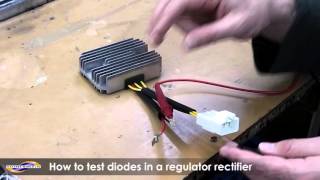 How to test a diode on a regulator rectifier using a multimeter [upl. by Meehahs793]