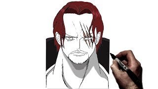 How to Draw Shanks  Step By Step  One Piece [upl. by Odeen]