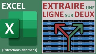 Extraire une ligne sur deux avec une seule formule Excel [upl. by Galatea]