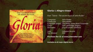 Gloria 1st mvt Allegro vivace John Rutter Cambridge Singers Philip Jones Brass Ensemble [upl. by Etterual701]