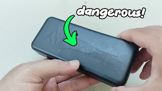 Inside Anker 20000mAh SWOLLEN Powerbank Quick Teardown [upl. by Rehpotsrik]