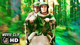 STAR WARS RETURN OF JEDI Clip  quotSpeeder Chase on Endorquot 1983 SciFi [upl. by Atelokin]