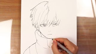 How to Draw Todoroki Step by Step  Real Time [upl. by Sabrina]