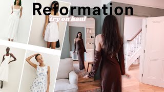 Reformation SUMMER try on haul  UK size 6  US 0 all the DRESSES [upl. by Zipnick]