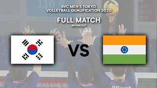 KOR vs IND  Full Match  AVC Mens Tokyo Volleyball Qualification 2020 [upl. by Fiske]