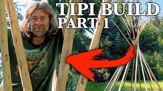 Building My New OffGrid Rocky Mountain Home  Tipi Teepee Build  Part 1 [upl. by Gen]