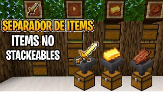 SEPARADOR de ITEMS Stackeables Automatico Minecrfat Bedrock 119 [upl. by Dulcine]