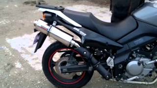 Suzuki DL650 VStrom Dominator Exhaust amp Sound amp Ride [upl. by Haidabej70]