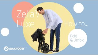 How to fold and unfold the MaxiCosi Zelia³Luxe stroller [upl. by Losiram]