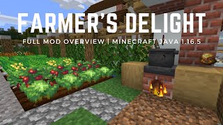 Farmers Delight  Full Mod Overview  Minecraft Java 1165 [upl. by Sami]