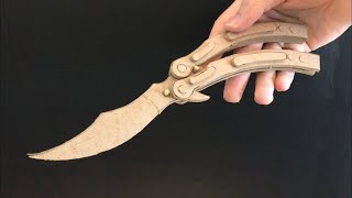 How to make a CSGO Butterfly Knife out of Cardboard [upl. by Lindemann]