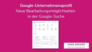 GoogleUnternehmensprofil direkt aus der Google Suche bearbeiten [upl. by Roswald]