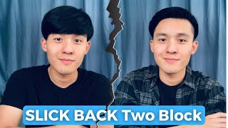 How To Style a Slick Back Two Block Haircut Using HAIR WAX [upl. by Won]