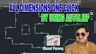 Show All Dimensions on any AutoCAD Drawing with help of AutoLisp with Just one Click PDIM Civil 3D [upl. by Hsirehc]