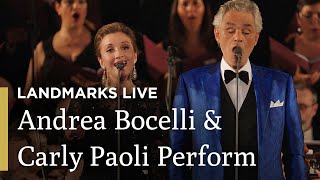 Andrea Bocelli amp Carly Paoli Sing quotTime to Say Goodbyequot  Landmarks Live in Concert  GP on PBS [upl. by Aliel536]