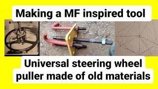 Home made tractor steering wheel Puller inspired by MF250 Massey Ferguson 3565 Dealer tool Part 2 [upl. by Martinelli]