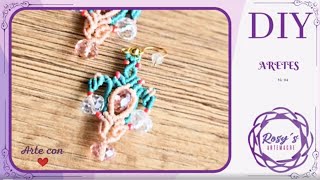 Diy Aretes macramé Paso a paso No te lo pierdas [upl. by Jamima]