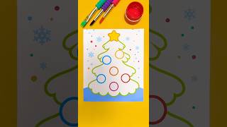 Lets Color a Christmas Tree 🎄 Finger Painting [upl. by Ashla468]