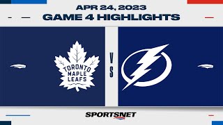 NHL Game 4 Highlights  Maple Leafs vs Lightning  April 24 2023 [upl. by Ashbey]