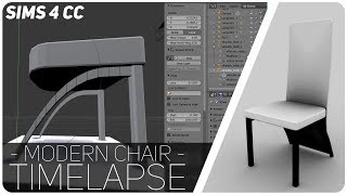 Making CC for Sims 4  Timelapse Modern Chair [upl. by Leeann]