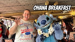 Ohana Breakfast Review Character Dining with Stitch [upl. by Akedijn]