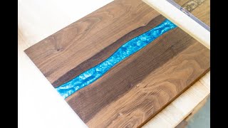 Walnut cutting boards with epoxy resin [upl. by Aneret232]