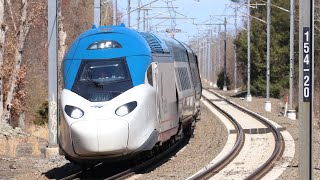 High Speed Amtrak Acela21 Avelia Liberty Test Train WHorn [upl. by Greenleaf]