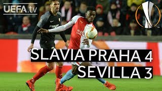 SLAVIA PRAHA 43 SEVILLA UEL HIGHLIGHTS [upl. by Solim]