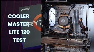 Cooler Master MasterLiquid 120mm lite Unboxing  Installationryzen amp Testing [upl. by Annaeel]