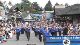 Poulsbo Middle School Panther Marching Band  Viking Fest Parade 2012 [upl. by Decker]