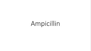 Ampicillin  Pharmacology [upl. by Assetal340]