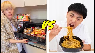 電子レンジの解凍時間内に食べ切れ！冷凍食品大食いチャレンジ！！ [upl. by Rokach]