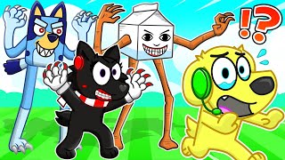 Secret TREVOR CREATURES in Roblox Siren Head FAMILY Bluey EXE amp MORE [upl. by Thomasa391]