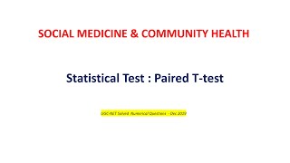 Paired T test by Dr Sai Prashanth [upl. by Llertal537]