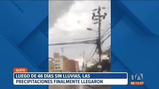 Luego de 46 días sin lluvias Quito registró lluvias el jueves 26 de septiembre [upl. by Bartholomew]