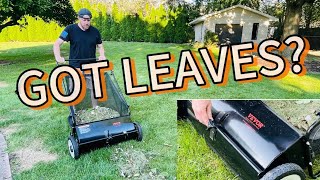 The Solution For Leaf Pick Up Lawn Sweeper First Look [upl. by Halivah435]