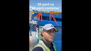 20yard vs 30yard container 🗑 rolloff dumpster container [upl. by Baptlsta]