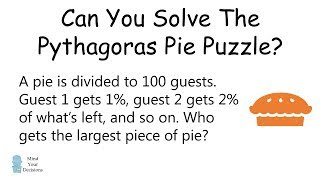 How To Solve The Pythagoras Pie Puzzle [upl. by Ahsitul]