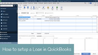 How to setup a Loan in QuickBooks [upl. by Nodgnal]