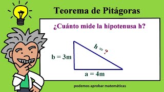 Teorema de Pitágoras  Calcular la hipotenusa  Encontrar la hipotenusa [upl. by Korie]