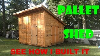 Making a storage shed out of Pallets part 2 [upl. by Diego347]