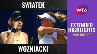 Extended Highlights Iga Swiatek vs Caroline Wozniacki  2019 Toronto Second Round [upl. by Akiwak945]