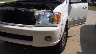 DIY Installing LED Headlight Bulbs in my 2004 Toyota Sequoia [upl. by Eerdna191]