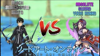 THE BLACK SWORDSMAN VS THE ABSOLUTE SWORD YUUKI KONNO VS KIRITO KIRIGAYA ANIME STARDUST ULTIMATE [upl. by Acira]