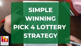 Simple Winning Pick 4 Lottery Strategy  1 2 3 4 Rundown [upl. by Alessandro471]