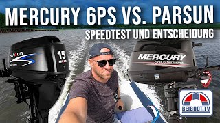 MERCURY 6PS vs PARSUN 15PS  Aussenborder Testfahrt am Schlauchboot Honda Honwave T30 [upl. by Onaicilef645]