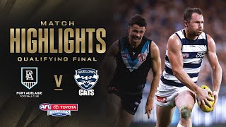 Port Adelaide v Geelong Cats Highlights  Qualifying Final 2024  AFL [upl. by Etnomal]