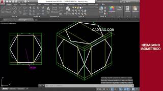 dibujo tecnico hexagono isometrico autocad [upl. by Ahsienal557]